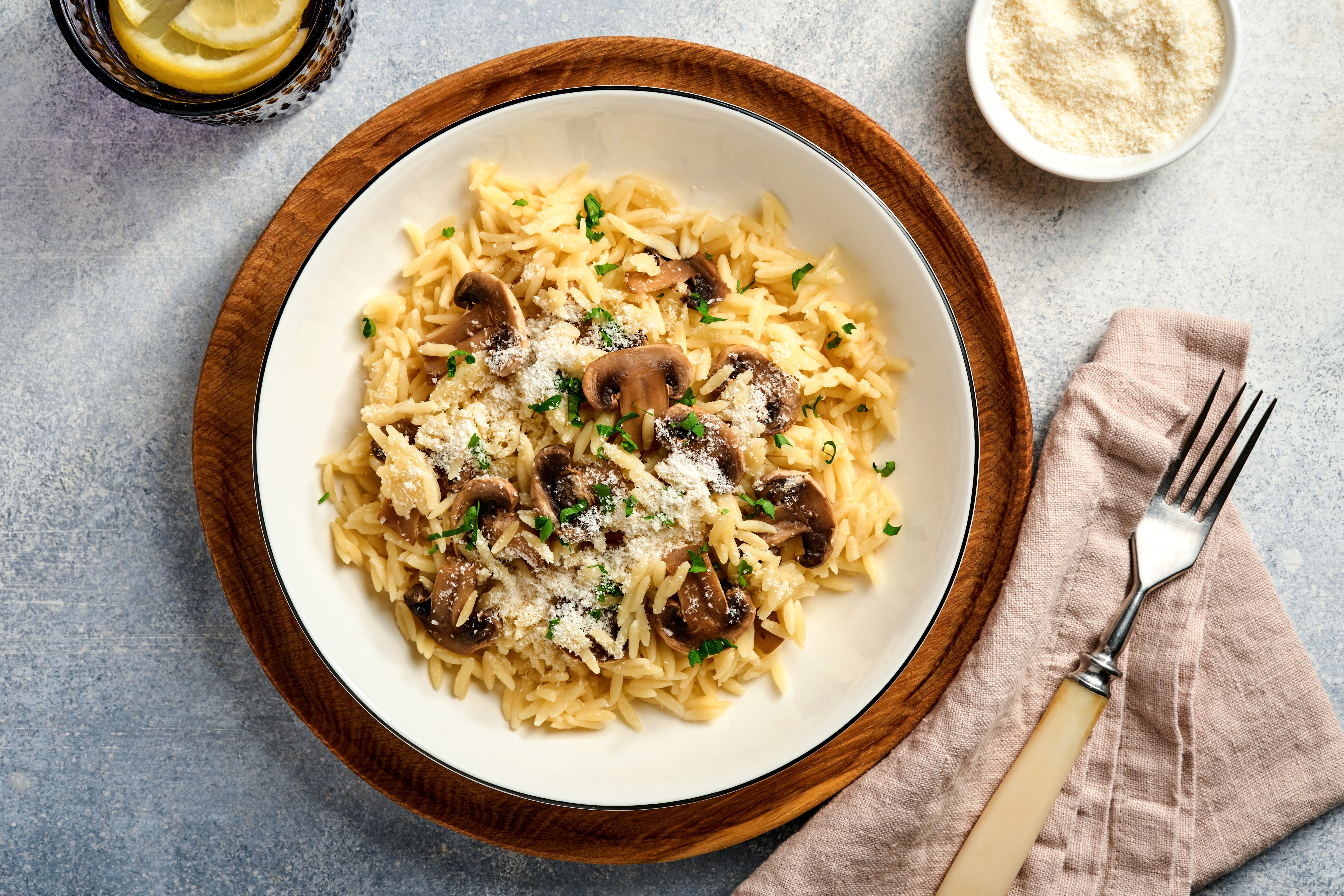 Leek and Mushroom Orzo | Nutrition.gov