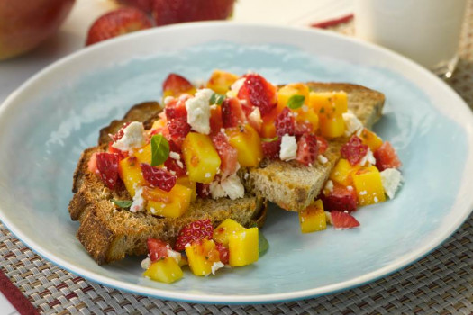 Strawberry Mango Feta Toast | Nutrition.gov