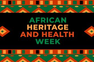 African heritage and health week. Vector web banner