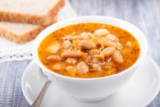 Cup of white bean soup